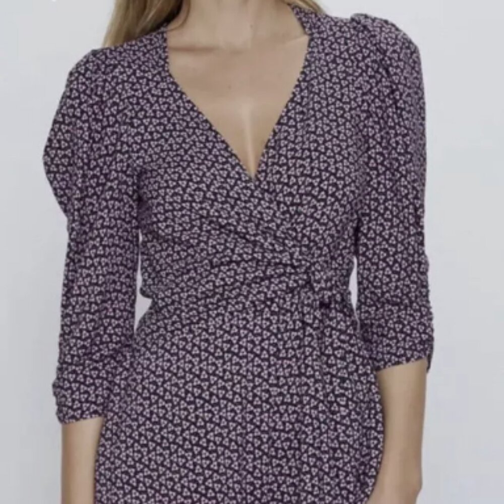 Zara floral print romper NWT